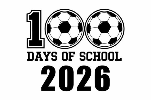 100 Days Soccer School 2026 Graphics & T-Shirt Designs
