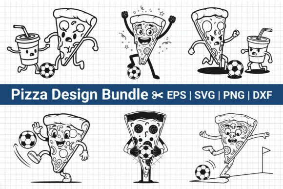 Funny Soccer Pizza SVG Graphics for T-Shirt Designs