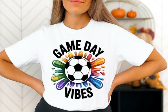 Game Day Vibes Soccer Illustration: Graphics & T-Shirt Designs