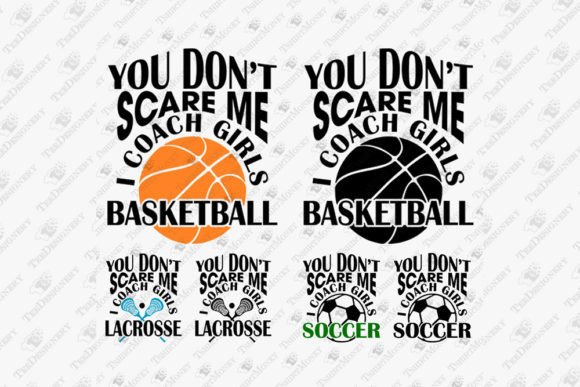 I Coach Girls Basketball Soccer Lacrosse Graphic T-Shirt Design