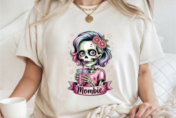 Mombie Zombie Pink October Awareness PNG Graphics