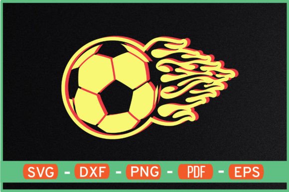 SOCCER FIRE T-Shirt Design Svg