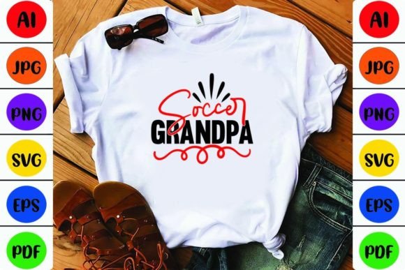 Soccer Grandpa: A Playful Graphic for T-Shirt Designs & Local Branding