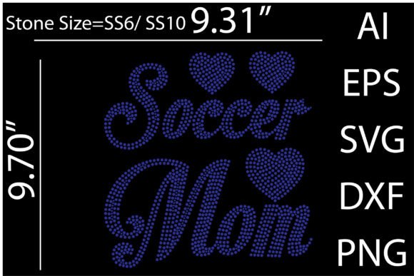 Soccer Mom Rhinestone Templates – Stylish Graphics for T-Shirt Designs